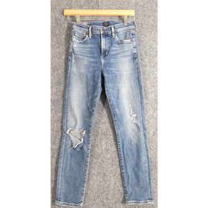 Citizens of Humanity 25 Jeans Skinny Rocket Crop High Rise Stretch COH Ripped